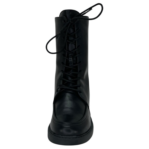 Journee Collection Nikks Black Faux Leather High Top Womens Boots Size 8M - Picture 6 of 9